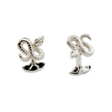 Sterling Silver Snake Cufflinks