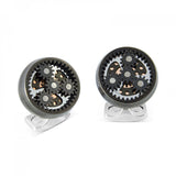 Sun & Planet Gear Cufflinks - Gunmetal Black