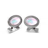 Oval Cufflinks with Mother-of-Pearl Centre