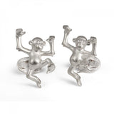 Sterling Silver 'Tom' Dancing Monkey Cufflinks