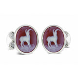 Sterling Silver Zodiac Cufflinks - Capricorn