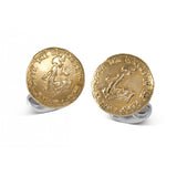 Sterling Silver 230 Coin Cufflinks - D&F Crest