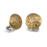 Sterling Silver 230 Coin Cufflinks - Skull & Cross Bones