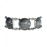 Sterling Silver Rhino 6 Disc Bracelet