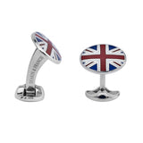 Sterling Silver Union Jack Enamel Cufflinks