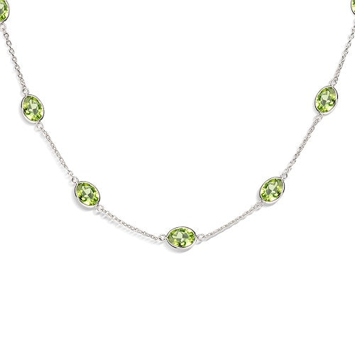 18ct White Gold Peridot Necklace – Deakin Francis