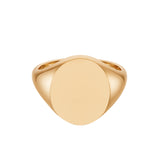 Rose Gold Oval Signet Ring (16.5x14mm) – 9ct