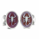 Sterling Silver Zodiac Cufflinks - Scorpio