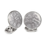 Sterling Silver Summer Haze Enamel Cufflinks in Silver