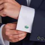 Customisable Sterling Silver Oxford Chain Link Cufflinks