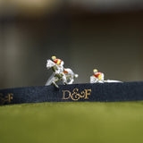 Sterling Silver Red and Yellow Horse & Jockey Cufflinks