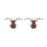 Sterling Silver Enamel Stag Cufflinks