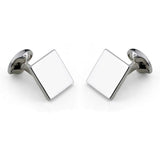 Sterling Silver Plain Square Cufflinks
