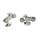 Sterling Silver Motorbike Cufflinks