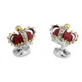 Sterling Silver Crown Cufflinks