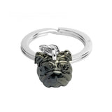 Sterling Silver Bull Dog Keyring