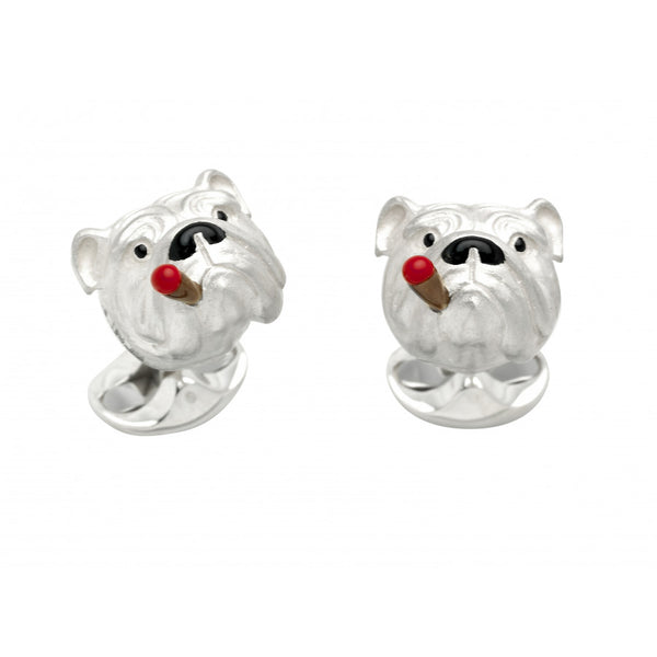 Sterling Silver Bulldog with Cigar Cufflinks – Deakin & Francis