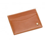 Leather Flat Card Case in Tan