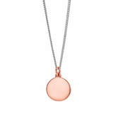 18ct Rose Gold 15mm Disc Pendant