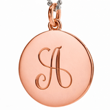 18ct Rose Gold 15mm Disc Pendant