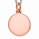 9ct Rose Gold 18mm Disc Pendant