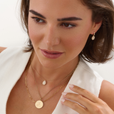 18ct Yellow Gold Pear-Shaped Diamond Pendant Necklace