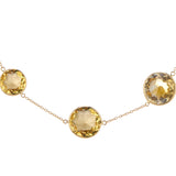 18ct Yellow Gold 24" Light And Dark Citrine Necklace