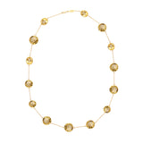 18ct Yellow Gold 24" Light And Dark Citrine Necklace