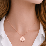 18ct Rose Gold Disc Pendant