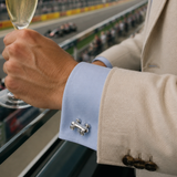 Sterling Silver Vintage Racing Car Cufflinks