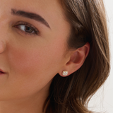 18ct Yellow Gold Cushion-Shaped Diamond Stud Earrings