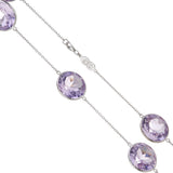 18ct White Gold Pale Amethyst 20" Necklace