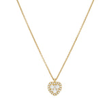18ct Yellow Gold Heart-Shaped Diamond Pendant Necklace