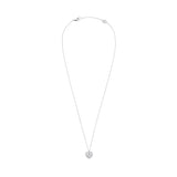 18ct White Gold Heart-Shaped Diamond Pendant Necklace