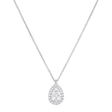 18ct White Gold Pear-Shaped Diamond Pendant Necklace