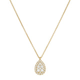 18ct Yellow Gold Pear-Shaped Diamond Pendant Necklace