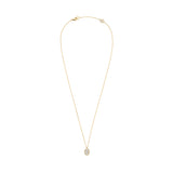 18ct Yellow Gold Oval-Shaped Diamond Pendant Necklace