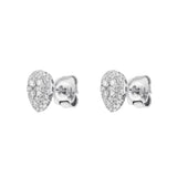 18ct White Gold Pear-Shaped Diamond Stud Earrings