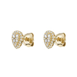 18ct Yellow Gold Pear-Shaped Diamond Stud Earrings