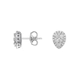 18ct White Gold Pear-Shaped Diamond Stud Earrings