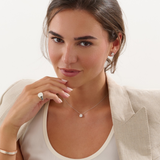 18ct White Gold Cushion-Shaped Diamond Pendant Necklace