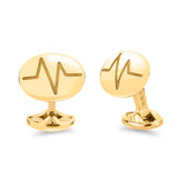 Limited Edition Sterling Silver Gold Plated Air Ambulance Pulse Cufflinks