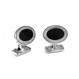 Oval Cufflinks with Onyx