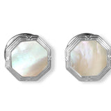 Octagonal Mother-Of-Pearl Dress Stud Set