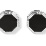 Octagonal Onyx Dress Stud Set