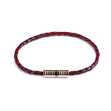 Brown Leather Bracelet with Rose Plated Clasp