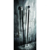 Black Walking Stick with High Shine Skull Head