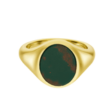 Yellow Gold Stone Set Bloodstone Signet Ring