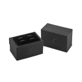 Knurl Cufflinks In Matte Black Finish