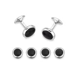 Sterling Silver Oval Black Onyx Dress Set